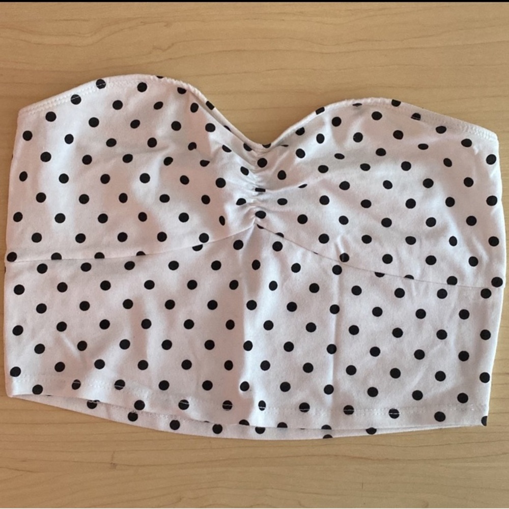 Polka dot tube top
